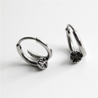 [Ảnh Thật]Bông tai unisex chrome heart nail bạc  không rỉ bảo hành 1 năm.