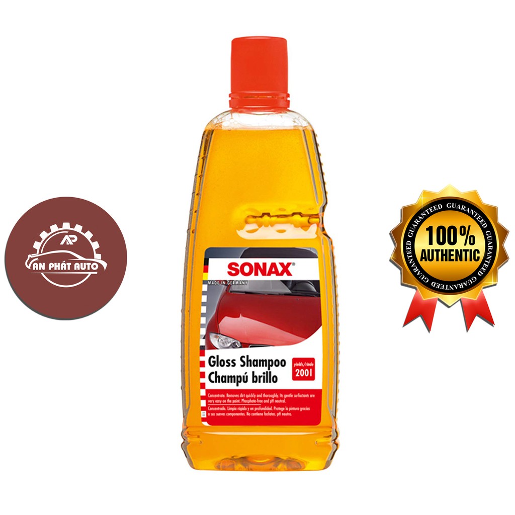 SONAX - Chất Rửa Xe Bóng Loáng Đậm Đặc (1:200) (Sonax Gloss Shampoo Concentrate 1000ml) [Hàng Đức Chính Hãng] .