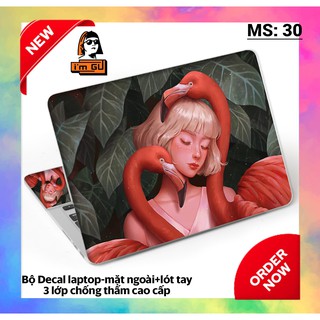BỘ DECAL DÁN LAPTOP Decal cao cấp 3 lớp chống thấm TẤT CẢ CÁC DÒNG MÁY MACBOOK/ACER/HP/DELL