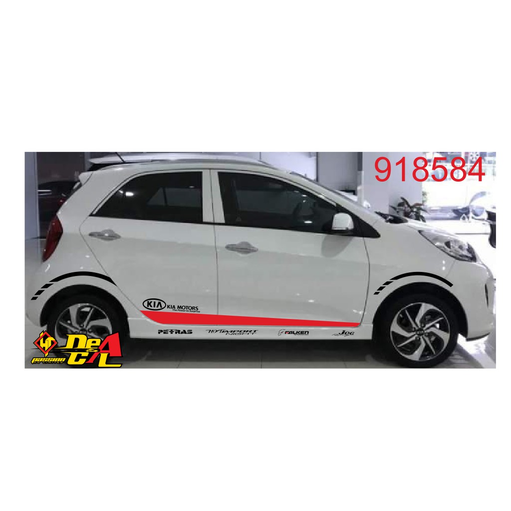 Tem dán sườn ô tô 4 chỗ Kia Morning - Decal ô tô siêu bềN- 918485, 918577, 918584, 918651