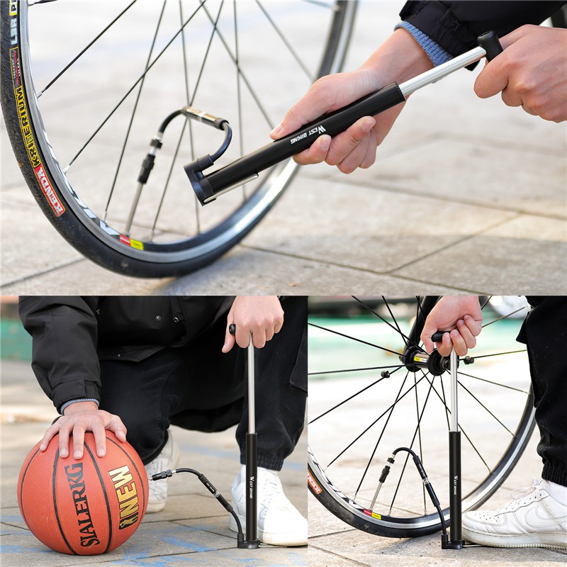 Ống Bơm West Biking Di Động Mini Dùng Chân Cho Xe Đạp 120psi