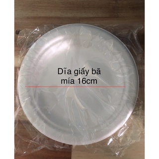 Set 10 dĩa giấy bã mía trơn 15.5cm