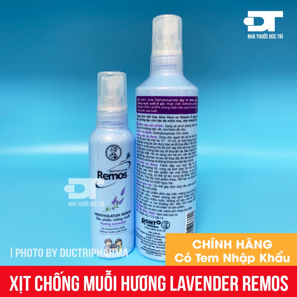 [CHÍNH HÃNG] Xịt chống muỗi Remos Hương Lavender