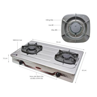 Bếp gas đôi Rinnai RV-370(GM)N ( Xám Đen)