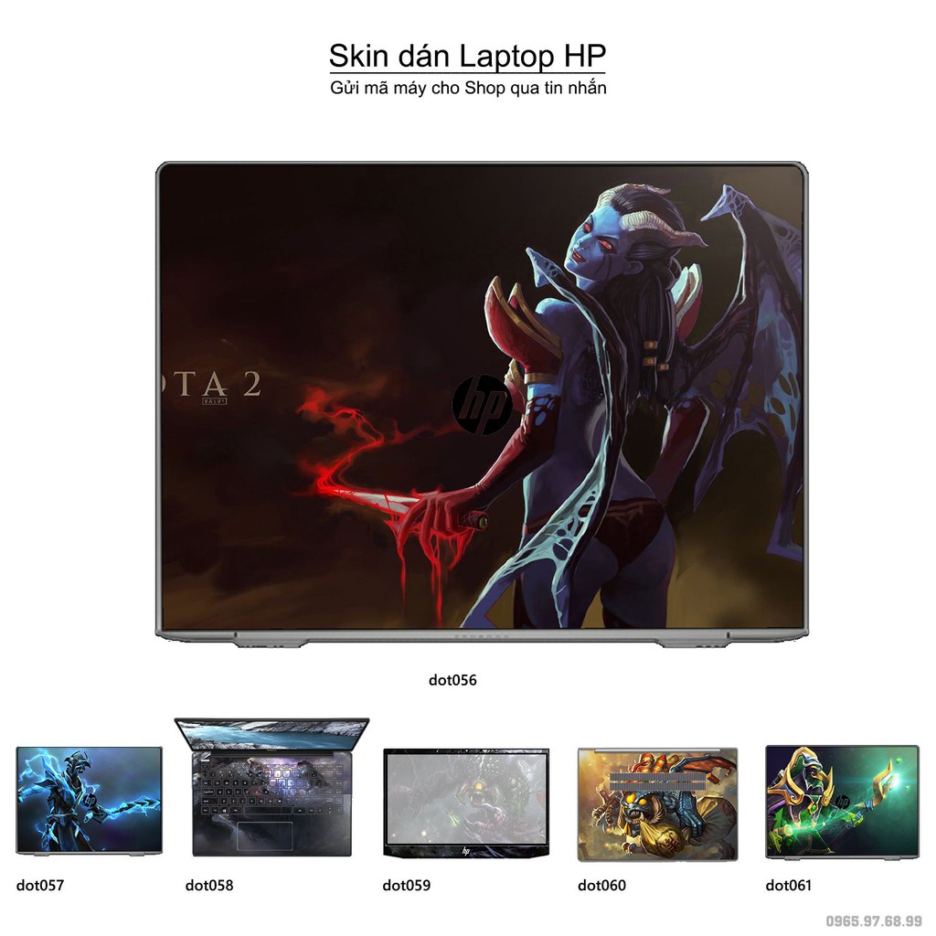 Skin dán Laptop HP in hình Dota 2 nhiều mẫu 10 (inbox mã máy cho Shop)