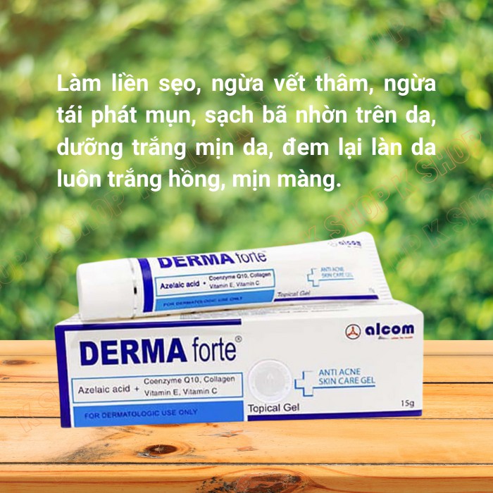 Gel MỤN Derma Forte giúp ngăn ngừa và giảm loại mụn trứng cá, mụn đầu đen, mụn đầu trắng mờ thâm liền sẹo | BigBuy360 - bigbuy360.vn