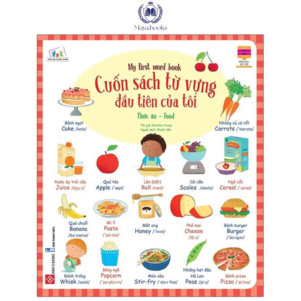 Sách - Từ vựng đầu tiên của tôi - My first word book - Thức ăn