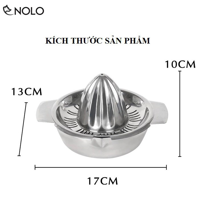 Dụng Cụ Vắt Cam Chanh Chất Liệu Inox 304 Có Màng Lọc Hột Kèm Bát Đựng