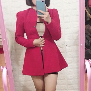 Áo dạ ép cổ tròn lượn