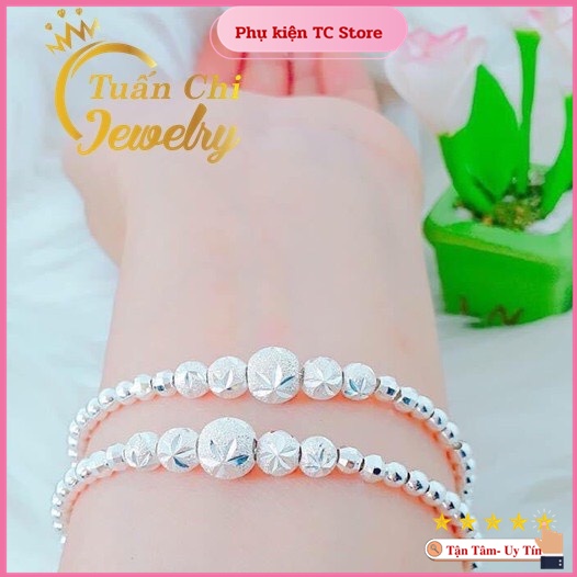 Lắc Tay Nữ⚡BẠC TA⚡ Set Vòng Tay Bạc Cho Mẹ Và Bé, Hạt Bi Xinh Xắn, Dễ Thương
