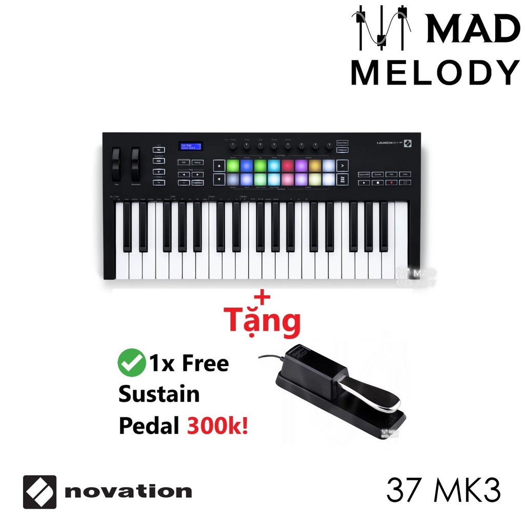 Novation Launchkey 37 MK3 USB MIDI Controller [đàn soạn nhạc 37 phím Launchkey thế hệ 3 mới nhất, NEW & chính hãng]