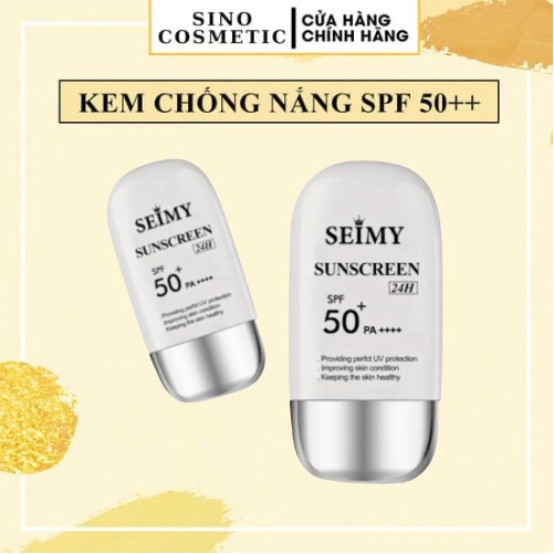 Kem chống nắng dưỡng trắng dưỡng da Seimy - Sunscreen 24h - nâng tông da, mềm mịn, kiềm dầu, giảm mụn