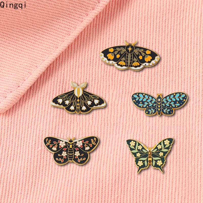 Ghim cài áo Miss Zoe hình bươm bướm hoạt họa nhiều màu tùy chọn cá tính