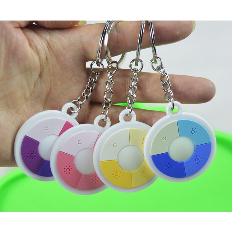 Móc Khóa Nhựa Dẻo 4cm Đo tia UV/ tia cực tím/ ánh sáng xanh tiện dụng