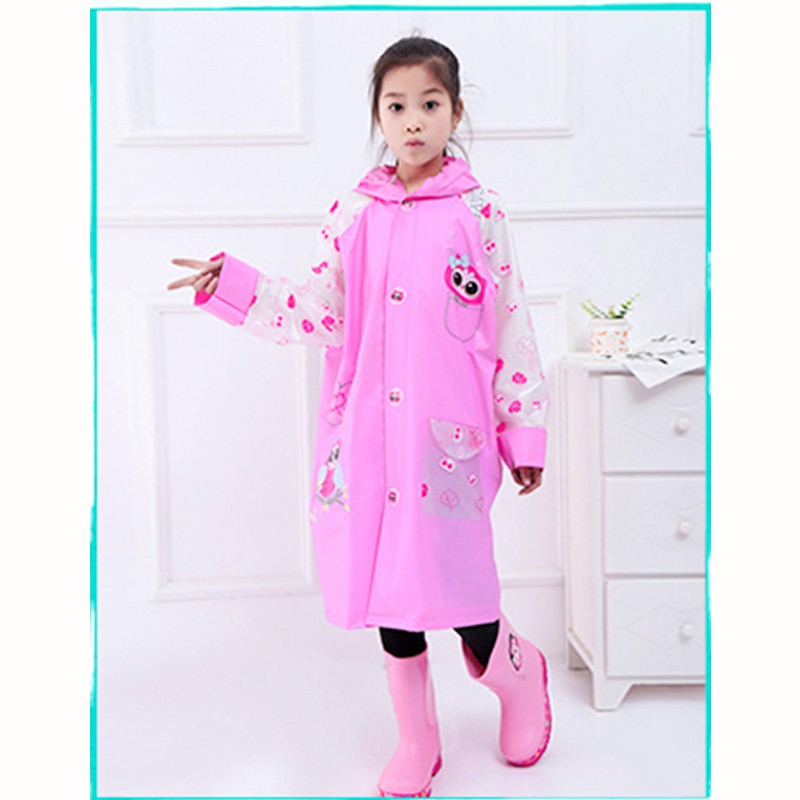 Áo mưa cho bé, áo mưa trẻ em cao cấp hình thú đáng yêu cho bé 4-10 tuổi Baby-S – SAM005