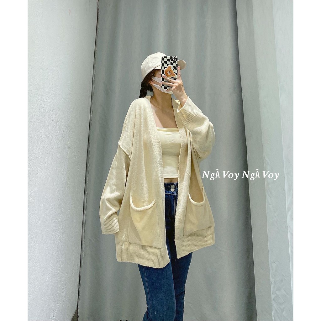 ÁO KHOÁC CADIGAN LEN TRƠN HAI TÚI NEW