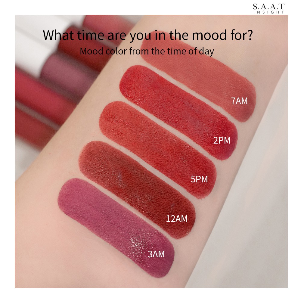 Bộ Son Môi 5 Màu 4g + Kem Lót Mắt 10ml + Xịt Giữ Lớp Trang Điểm 50ml Saatinsight Cao Cấp | BigBuy360 - bigbuy360.vn