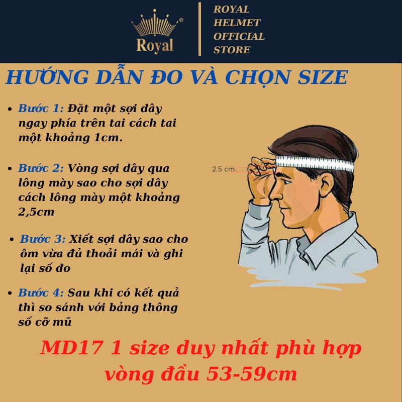 Nón bảo hiểm xe đạp Royal MD17 siêu nhẹ tặng tai mèo màu ngẫu nhiên