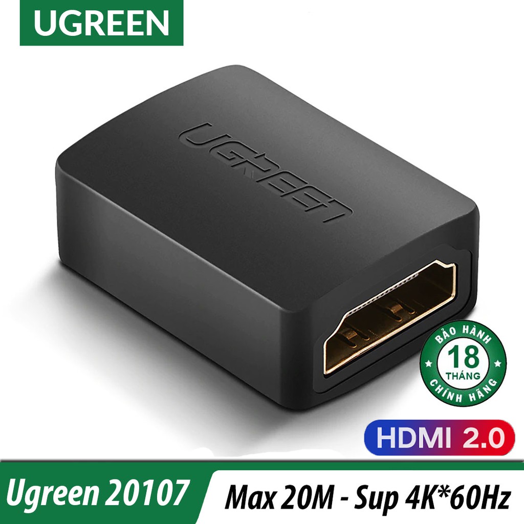 Đầu Nối HDMI 2.0 Chính Hãng UGreen - Nối Dài Dây HDMI Với Chuẩn HDMI 2.0 Full 4K UHD