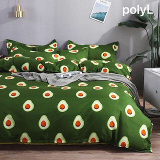 bộ chăn ga gối cotton poly quả bơ
