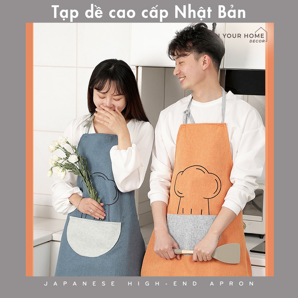 Tạp dề cao cấp Nhật Bản chống bám dầu ăn hiện đại thuận tiện nấu ăn cho gia đình