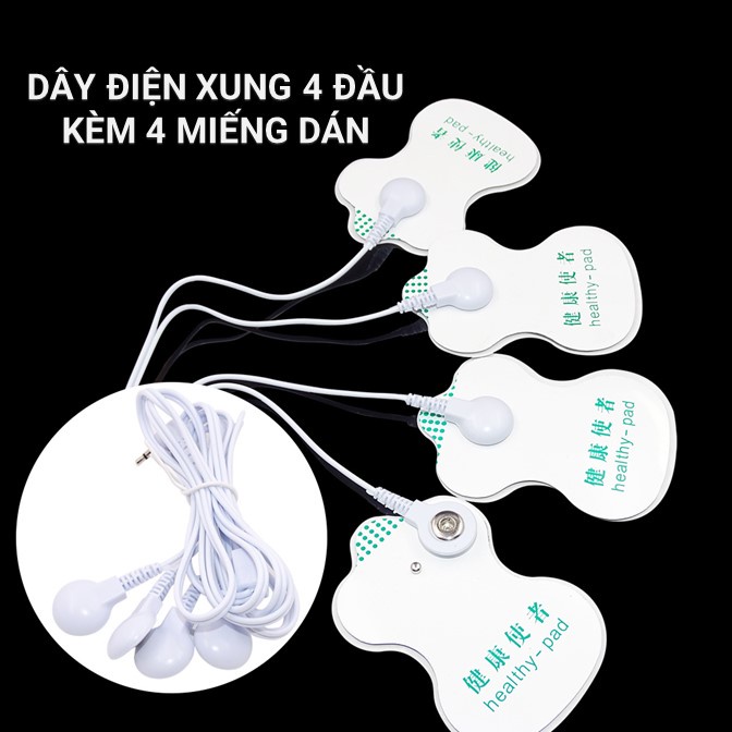 Dây massage điện xung kèm 4 miếng dán healthy pad - KHK Healthcare