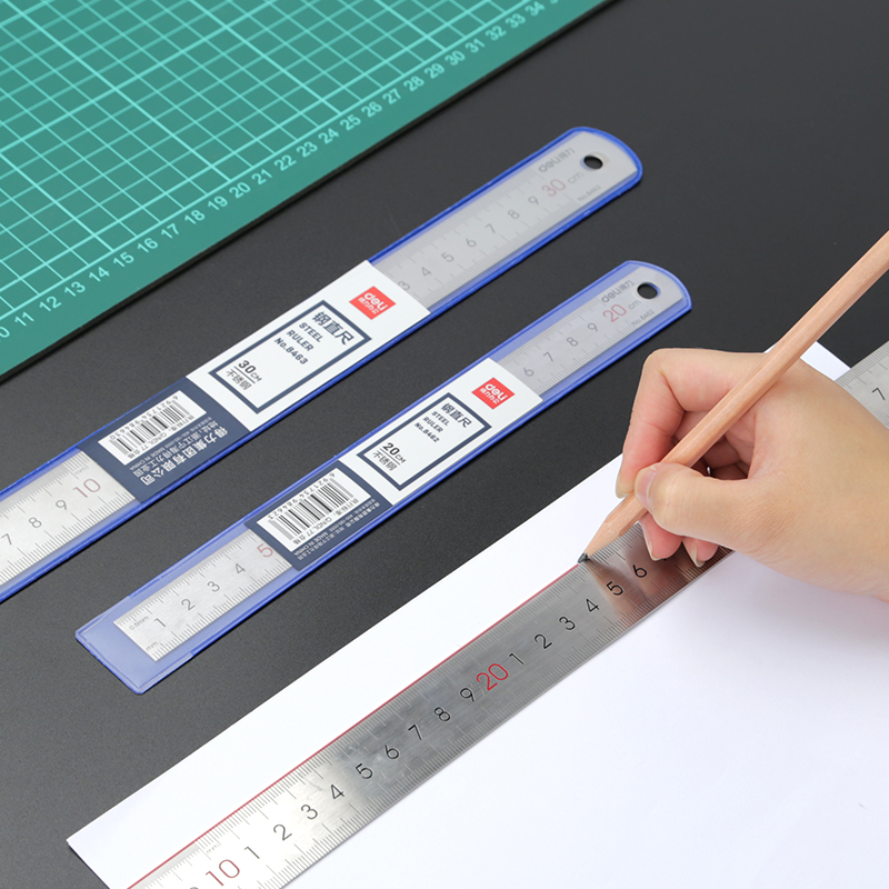 Thước đo hai mặt chính xác bằng thép không gỉ 15/20cm thước kẻ,thép thước,thước kẻ đa năng,thước kim loại