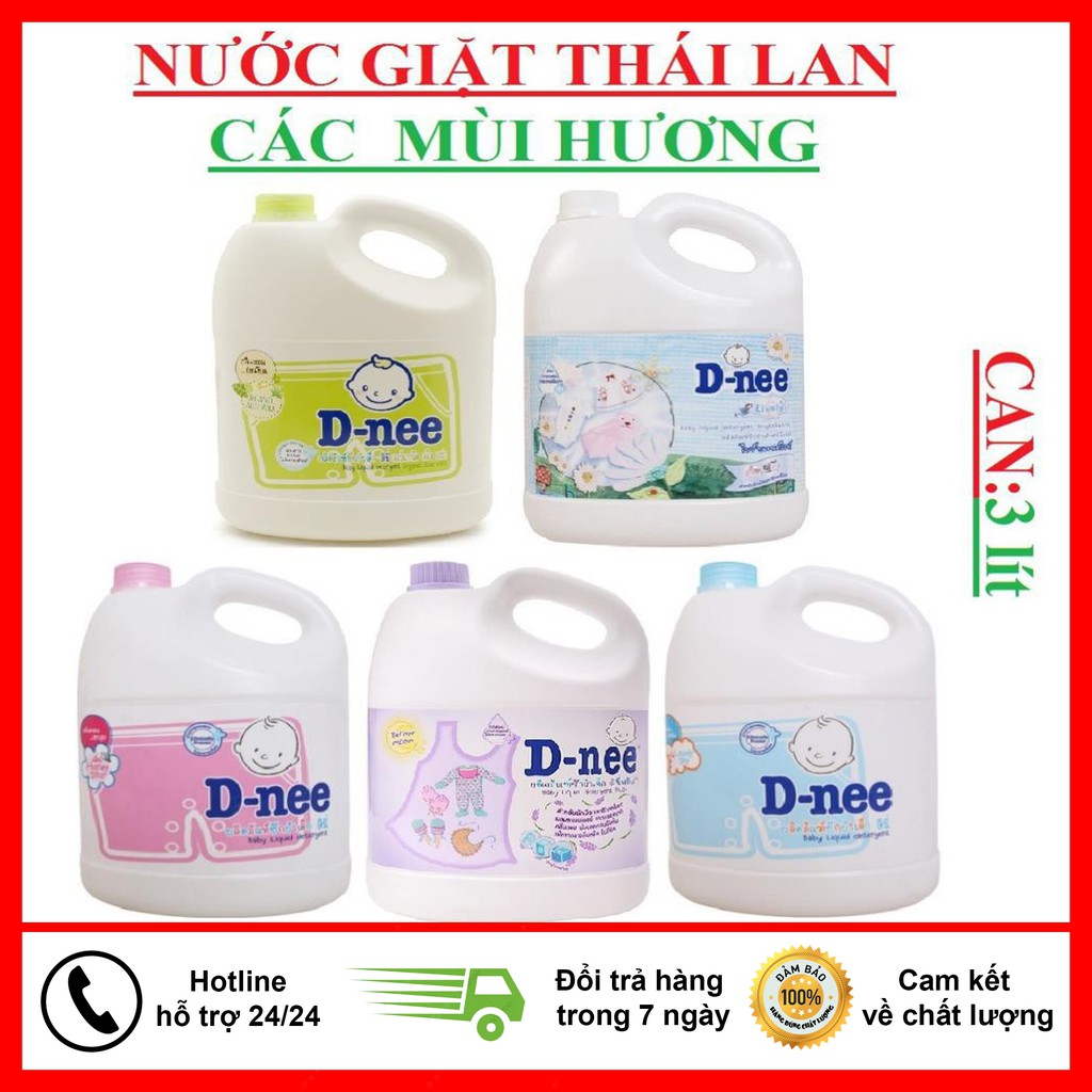 Nước giặt Dnee Thái Lan ⚡️𝐅𝐑𝐄𝐄 𝐒𝐇𝐈𝐏⚡️ can to 3000ml