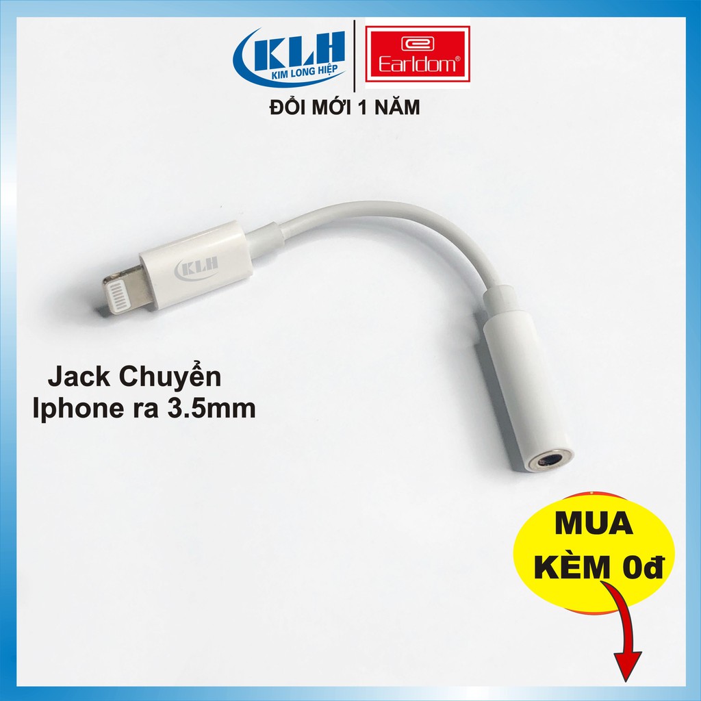 Jack chuyển tai nghe Light.ning ra chân tròn 3.5mm tương thích điện thoại tai nghe chân sạc kết nối Bluetooth hỗ trợ mic