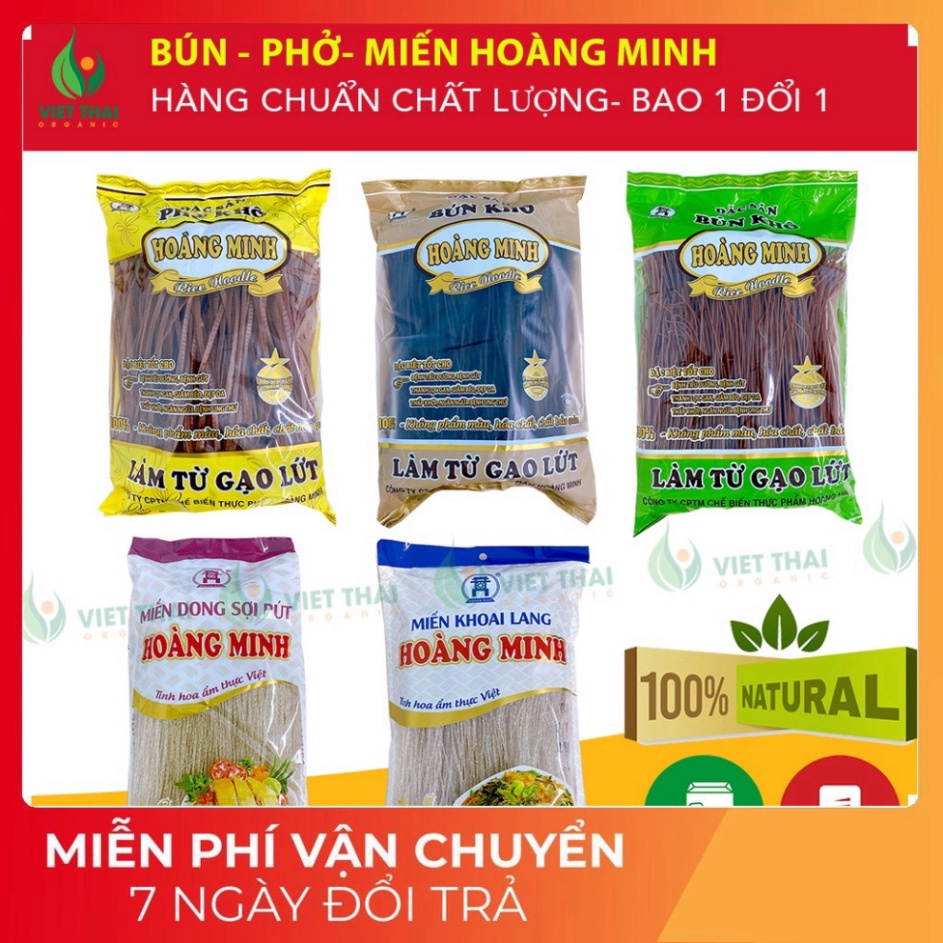 Bún Gạo Lứt Giảm Cân Ăn Kiêng - Bún Gạo Lức - Miến Khoai Lang Phở Gạo Lứt -Miến Sợi Rút EatClean Thực Dưỡng Hoàng Minh