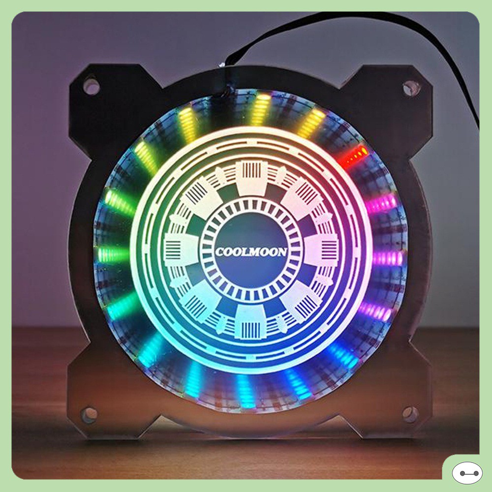 ỐP QUẠT RGB COOLMOON LÒ PHẲN ỨNG VÔ CỰC