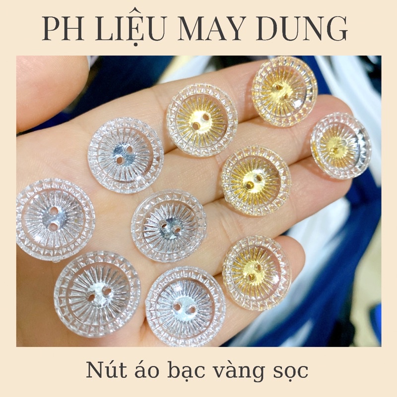 nút áo bạc vàng sọc ( bán từ 5 nút)