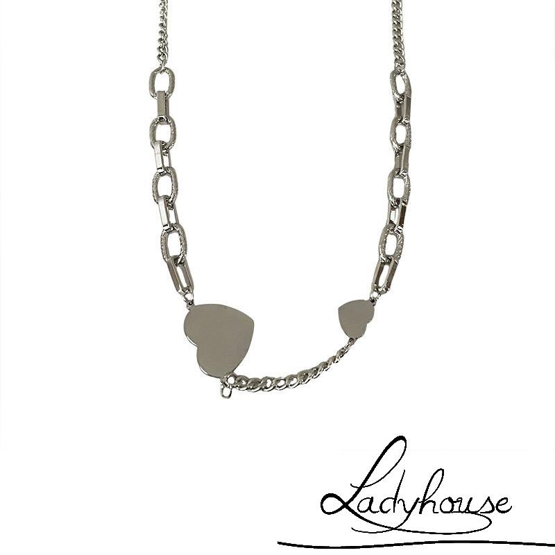 Vòng cổ choker dây xích mặt hình trái tim cho nữ