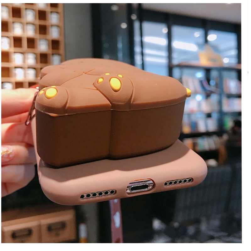 3D cartoon bear zipper coin purse Apple iPhone 6 7 8plus xs max i11pro max | BigBuy360 - bigbuy360.vn