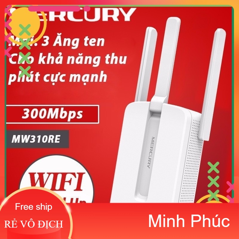 Bộ kích sóng wifi 3 râu Mercury cực mạnh,tăng sóng wifi,kích wifi,bộ tiếp nối sóng wi-fi VDH store