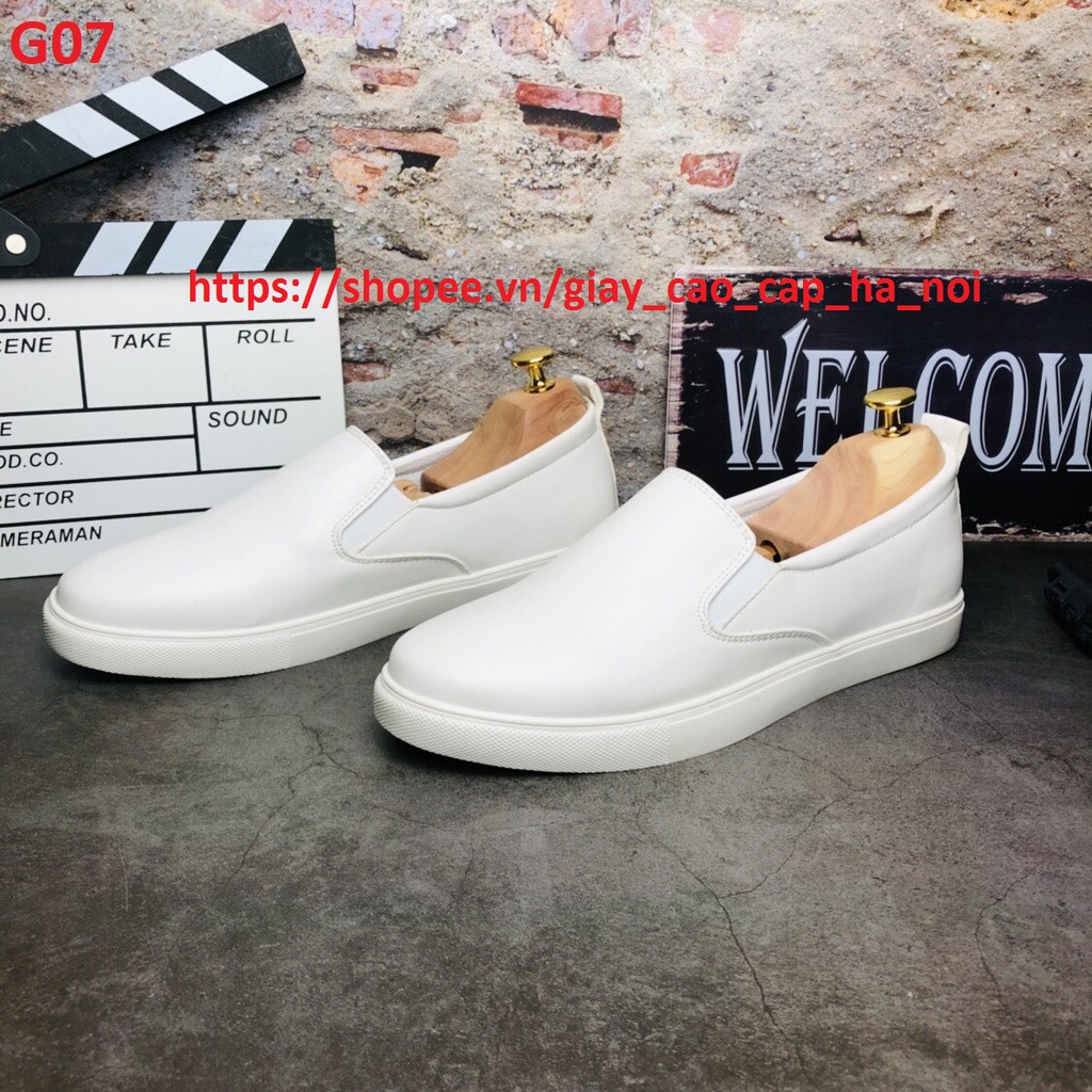 Giày lười nam trắng cao cấp 💥𝙁𝙍𝙀𝙀𝙎𝙃𝙄𝙋💥 Giày lười nam độn đế chống thấm | BigBuy360 - bigbuy360.vn