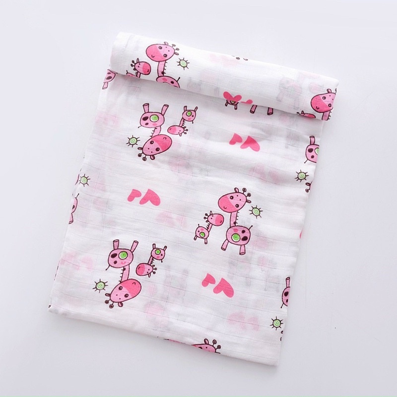 Khăn tắm,khăn ủ sợi tre Muslin Swaddle cho bé