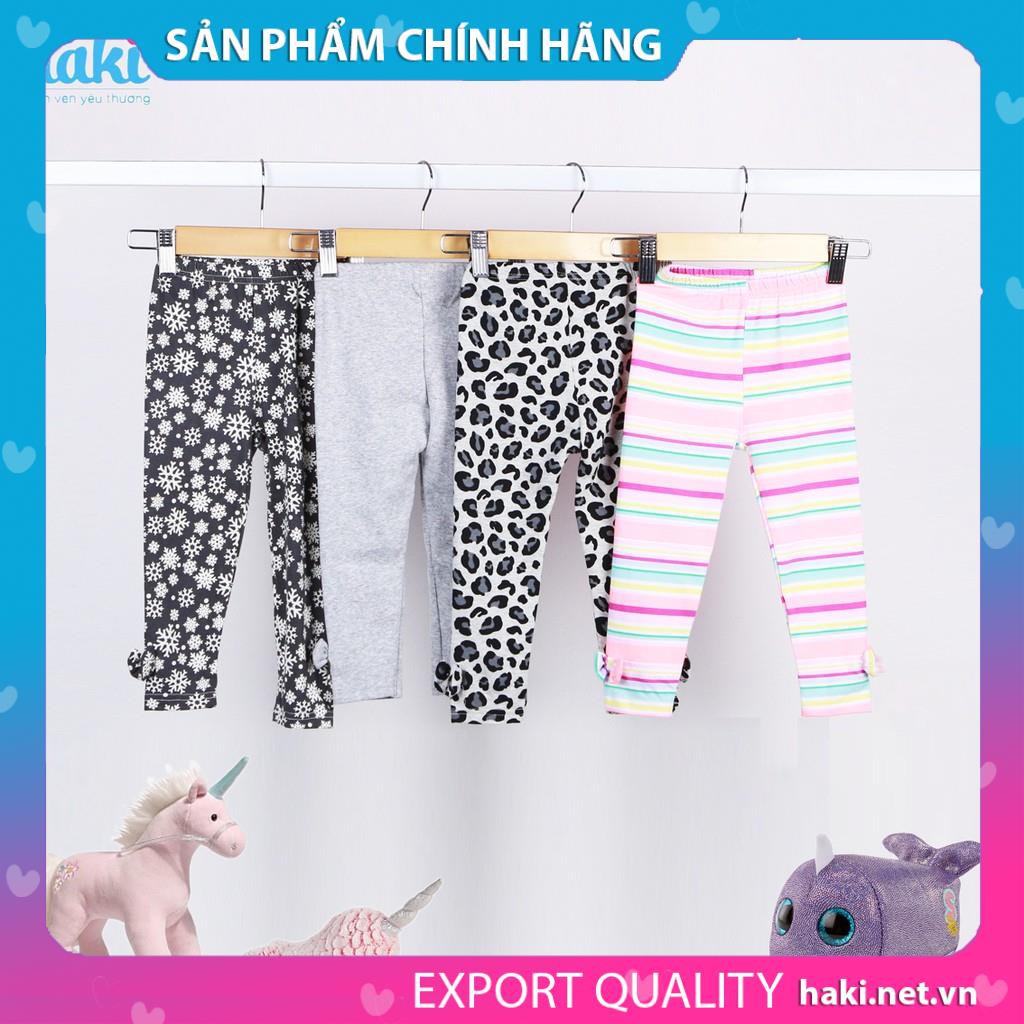 Quần legging bé gái Haki- Kẻ, da báo