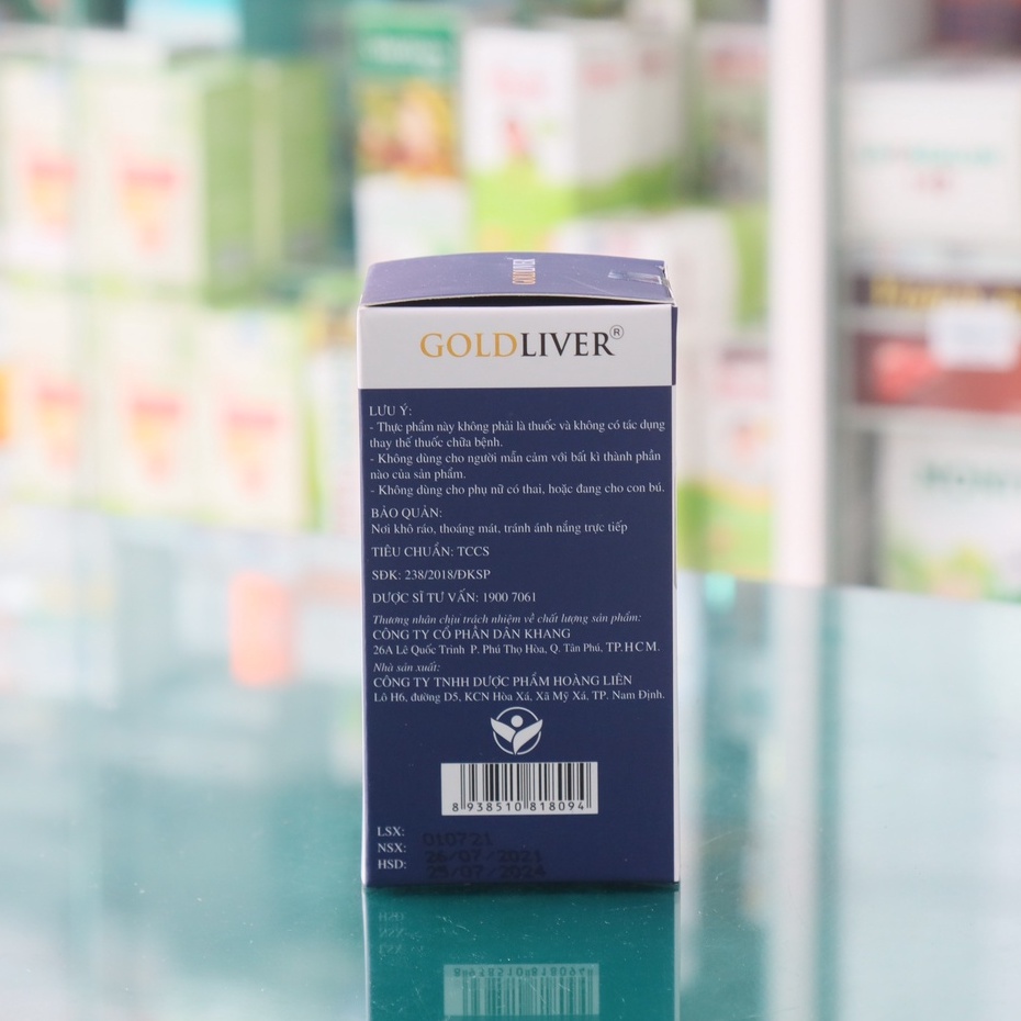 Goldliver – Viên uống hỗ trợ điều trị viêm gan, xơ gan, hỗ trợ làm hạ men gan (Hộp 30 viên)