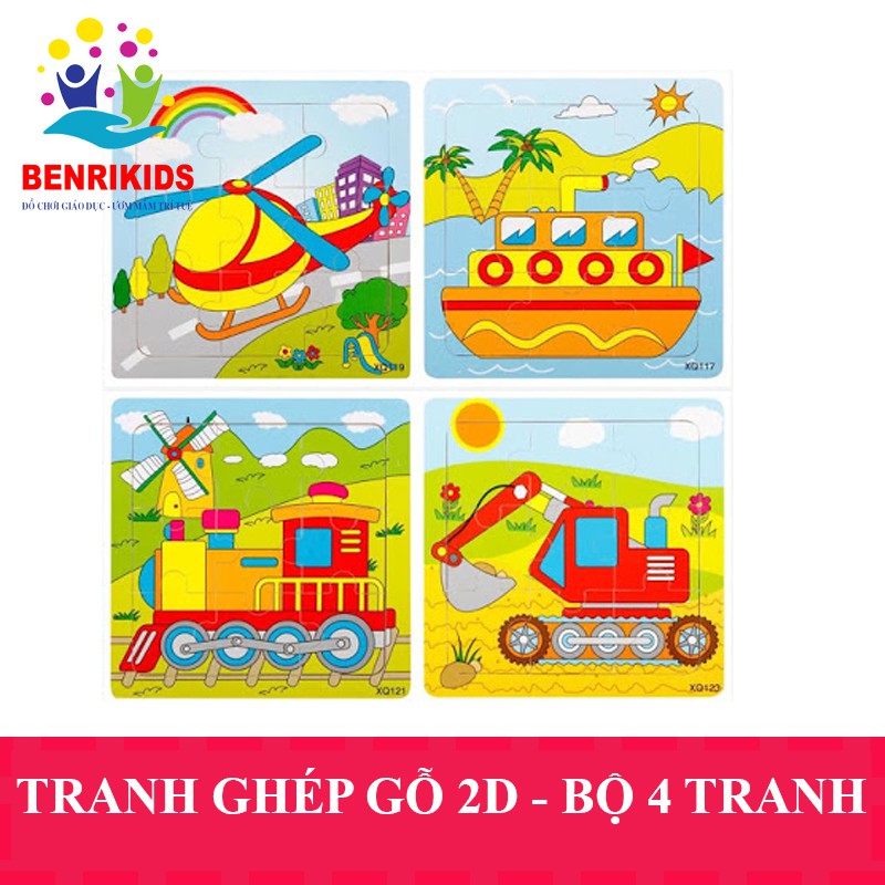 Tranh ghép hình 60 miếng bằng gỗ an toàn cho bé