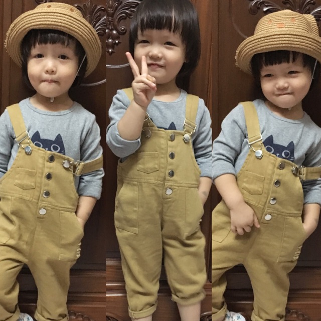 Quần yếm kaki