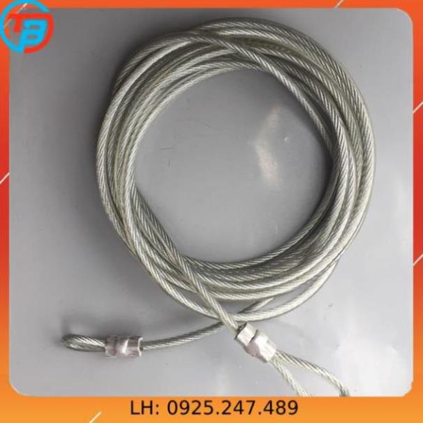 Dây cáp khóa xe bọc nhựa phi 8 dài 10m