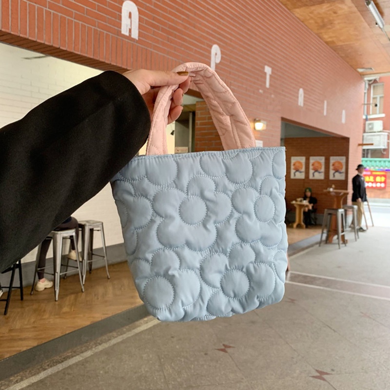 Túi Đeo Chéo Mua Sắm Mùa Đông Bằng Nylon Chần Bông Hoa