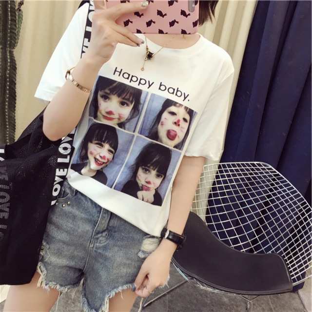 [HÌNH THẬT] Áo thun nữ cotton cổ tròn ngắn tay siêu chất | BigBuy360 - bigbuy360.vn