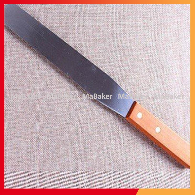 [Freeship] Dao chà láng thẳng cán gỗ cao cấp 32cm, 38cm - MaBaker