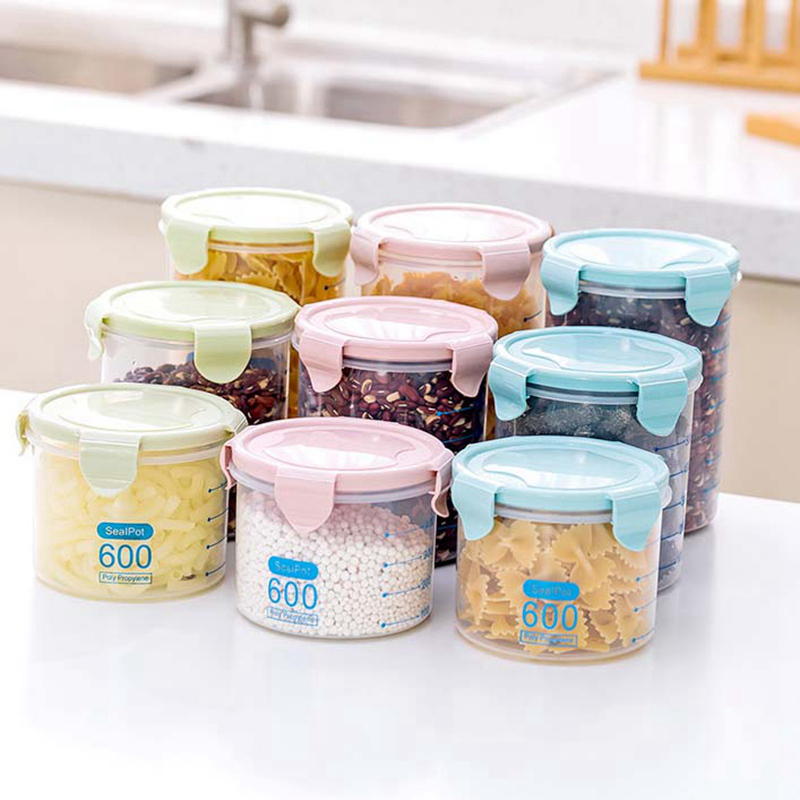 Hộp Nhựa Trong Suốt Đựng Thực Phẩm Khô Có Nắp Đậy Thiết Kế Tiện Dụng Cho Nhà Bếp | BigBuy360 - bigbuy360.vn