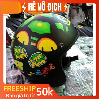Mũ bảo hiểm 3/4 rùa siêu bền