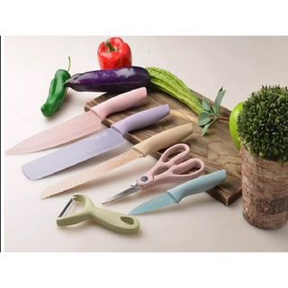 [GIAO HỎA TỐC] BỘ DAO 6 MÓN KITCHEN KNIFE LÚA MẠCH