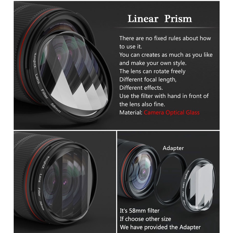 Lăng Kính Vạn Hoa 49mm-77mm Cho Máy Ảnh DSLR