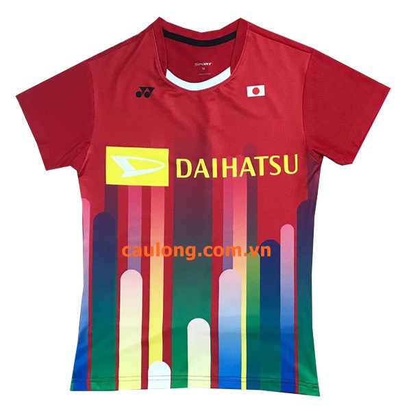 Áo Cầu Lông Nam Nữ Cổ Tròn Yonex 7727 Màu Đỏ